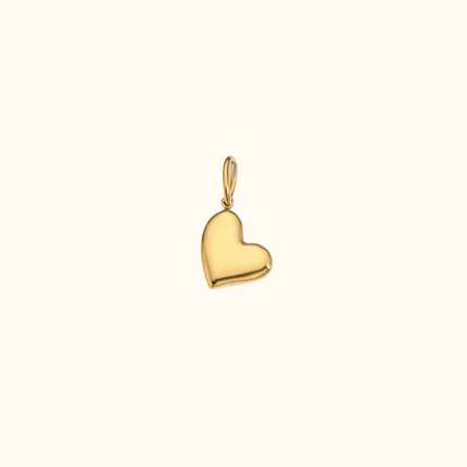 Slanted Puff Heart Charm