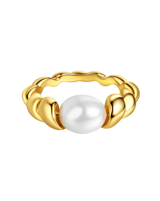 Pearl Croissant Ring