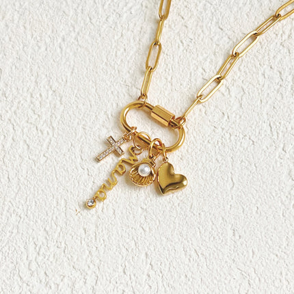 Small Diamond Cross Charm