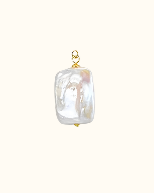 Rectangular Pearl Charm