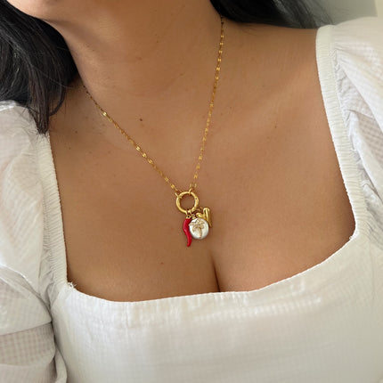 Palm Tree Pearl Charm