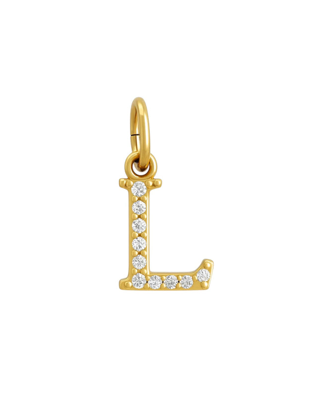 Diamond Letter Charm