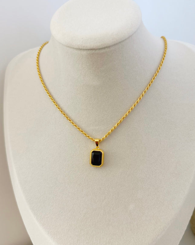 Onyx Pendant Necklace