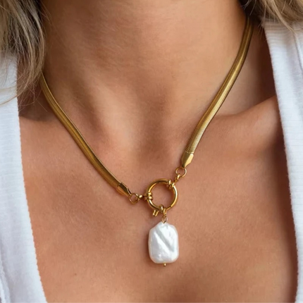 Rectangular Pearl Charm