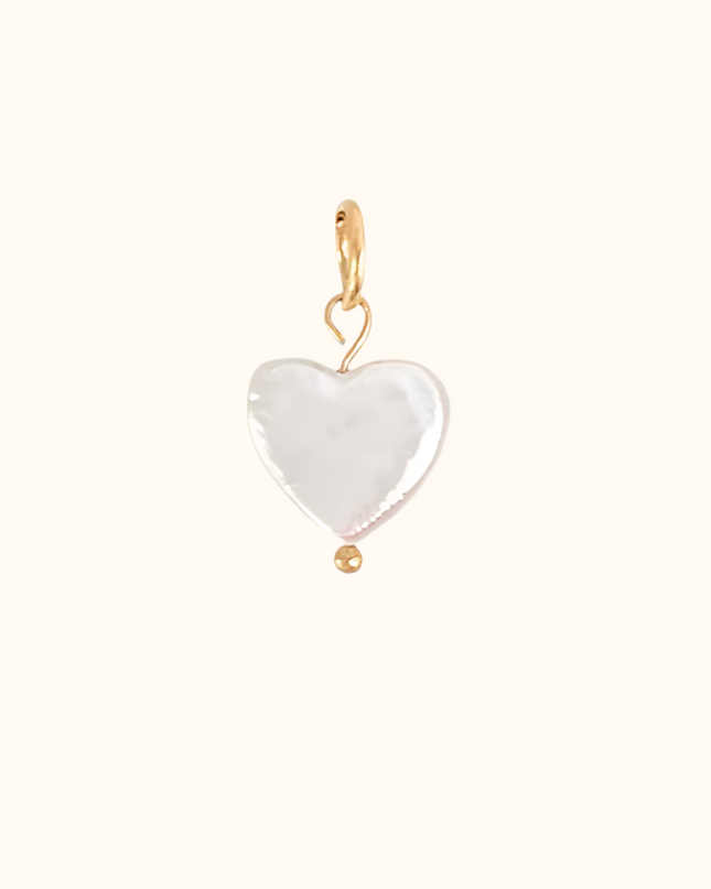 Pearl Heart Charm