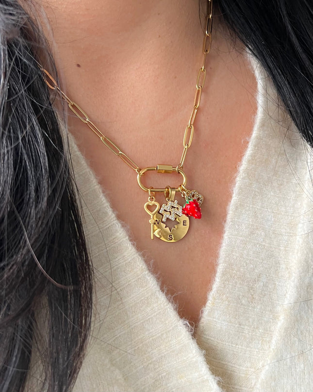 Heart Key Charm