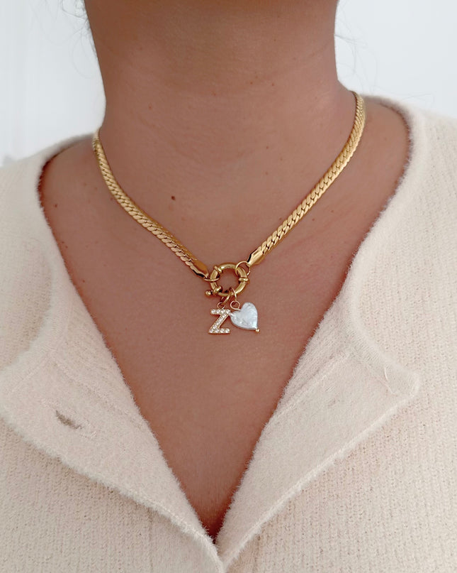 Pearl Heart Charm