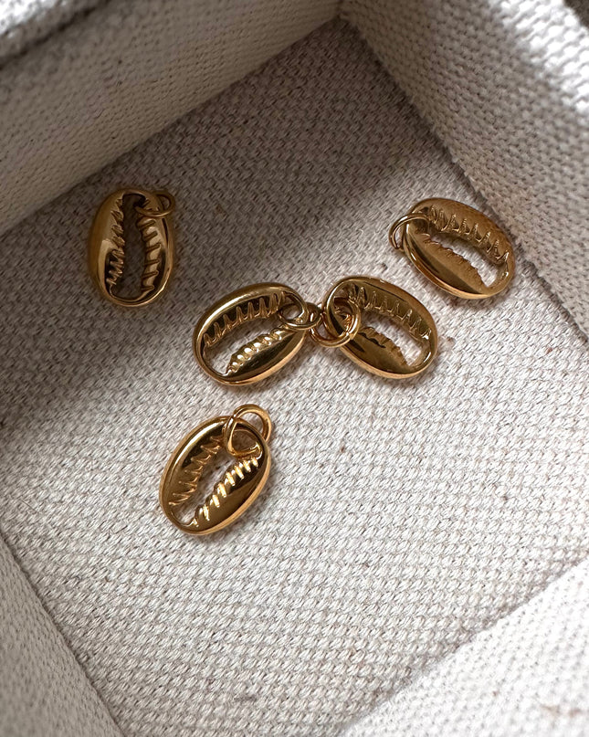 Golden Conch Shell Charm