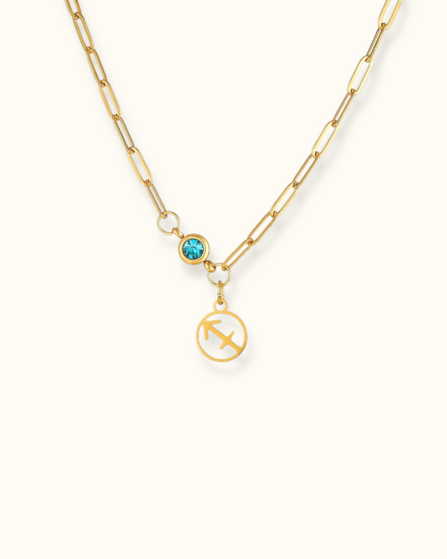 Zodiac Birthstone Necklace