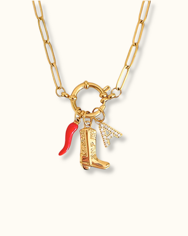 Western heat Triple Charm Necklace