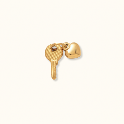 Mini Key & Heart Charm